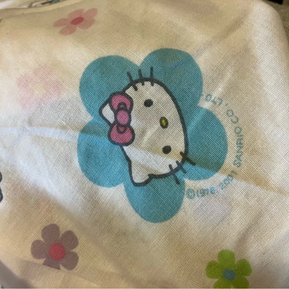 Vintage Y2K Sanrio Hello Kitty Fitted Twin Size Bed Sheet‎ 2001